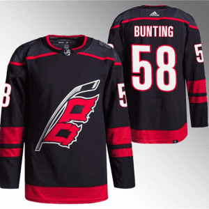 Carolina Hurricanes #58 Michael Bunting Black Stitched Jersey