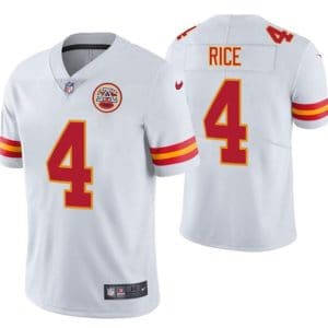 Kansas City Chiefs #4 Rashee Rice White Vapor Untouchable Limited Stitched Jersey