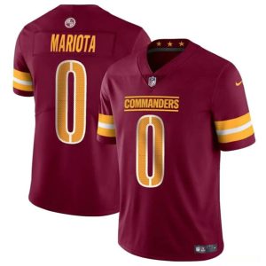 Washington Commanders #0 Marcus Mariota Burgundy Vapor Limited Stitched Jersey