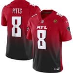 Atlanta Falcons #8 Kyle Pitts Red Black 2023 F.U.S.E. With John Madden Patch Vapor Limited Stitched Jersey
