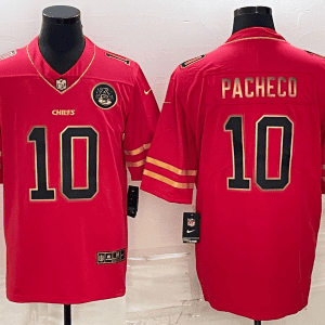Kansas City Chiefs #10 Isiah Pacheco Red Gold Vapor Untouchable Limited Stitched Jersey