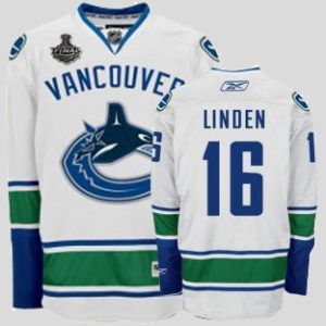 Canucks 2011 Stanley Cup Finals #16 Trevor Linden White Stitched Jersey