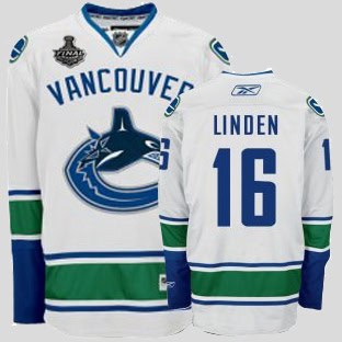 Canucks 2011 Stanley Cup Finals #16 Trevor Linden White Stitched Jersey