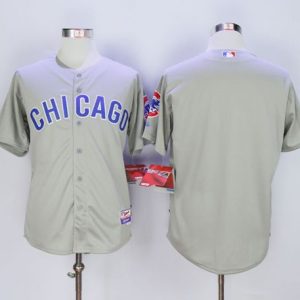 Cubs Blank Grey Road Cool Base Stitched Jersey