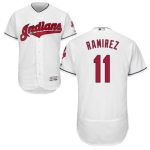 Indians #11 Jose Ramirez White Flexbase Authentic Collection Stitched Jersey