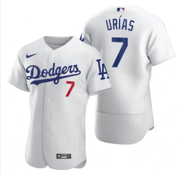 Los Angeles Dodgers White #7 Julio Urias Flex Base Stitched Jersey