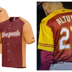 Venezuela #27 Jos¨¦ Altuve 2023 Burgundy World Classic Stitched Jersey