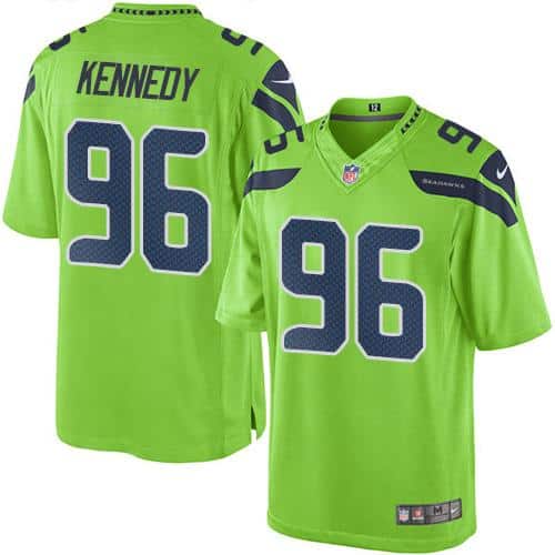 Seahawks #96 Cortez Kennedy Green Stitched Limited Rush Nike Jersey