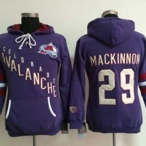 Colorado Avalanche #29 Nathan MacKinnon Purple Old Time Heidi NHL Hoodie