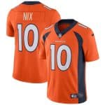Denver Broncos #10 Bo Nix Orange 2024 Draft Vapor Limited Stitched Jersey