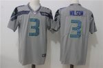 Seattle Seahawks #3 Russell Wilson Gray Stitched Vapor Untouchable Limited Nike Jersey