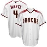 Arizona Diamondbacks #4 Ketel Marte Cool Base White Jersey
