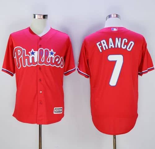 Phillies #7 Maikel Franco Red New Cool Base Stitched Jersey
