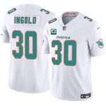 Miami Dolphins #30 Alec Ingold White 2025 F.U.S.E. With 3-Star C Patch Vapor Limited Stitched Jersey