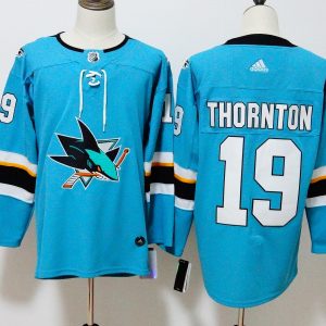 San Jose Sharks #19 Joe Thornton Teal Stitched Adidas Jersey