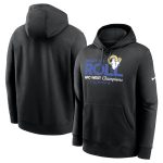 Los Angeles Rams Black 2024 NFC West Champions Locker Room Trophy Collection Pullover Hoodie