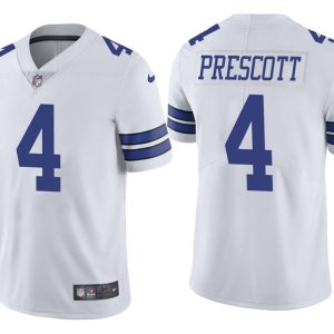 Dallas Cowboys #4 Dak Prescott White Stitched Vapor Untouchable Limited Nike Jersey