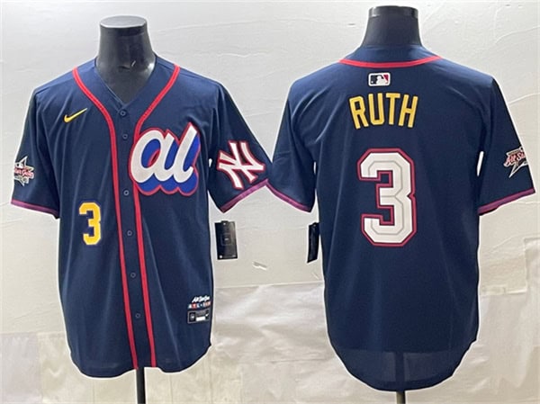 American League #3 Babe Ruth Navy 2025 All-Star Edition Limited Stitched Jersey