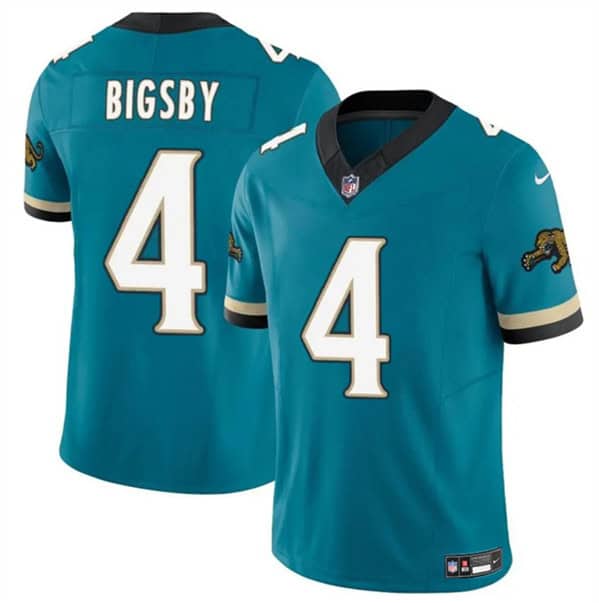 Jacksonville Jaguars #4 Tank Bigsby Teal 2024 F.U.S.E. Prowler Throwback Vapor Limited Stitched Jersey