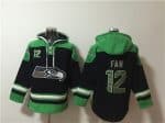 Seattle Seahawks #12 Fan Black Ageless Must-Have Lace-Up Pullover Hoodie