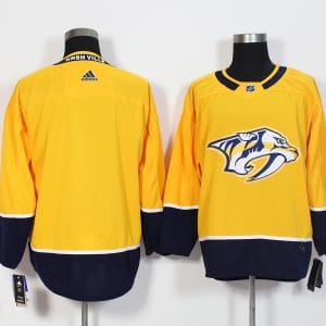 Nashiville Predators Yellow Stitched Adidas Jersey