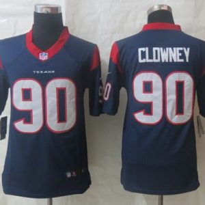 Texans #90 Jadeveon Clowney Navy Blue Team Color Stitched Limited Nike Jersey