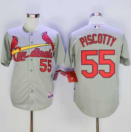 Cardinals #55 Stephen Piscotty Grey Cool Base Stitched Jersey