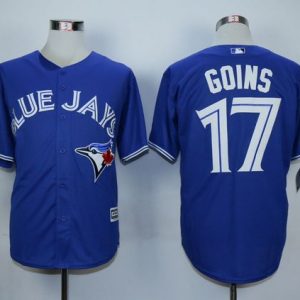 Blue Jays #17 Ryan Goins Blue New Cool Base Stitched Jersey