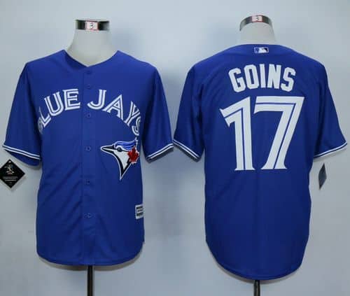Blue Jays #17 Ryan Goins Blue New Cool Base Stitched Jersey