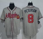 Braves #8 Jace Peterson Grey New Cool Base Stitched Jersey