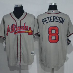 Braves #8 Jace Peterson Grey New Cool Base Stitched Jersey