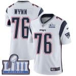 New England Patriots #76 Isaiah Wynn White Super Bowl LIII Vapor Untouchable Limited Stitched Jersey