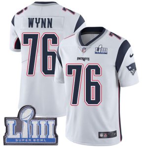 New England Patriots #76 Isaiah Wynn White Super Bowl LIII Vapor Untouchable Limited Stitched Jersey