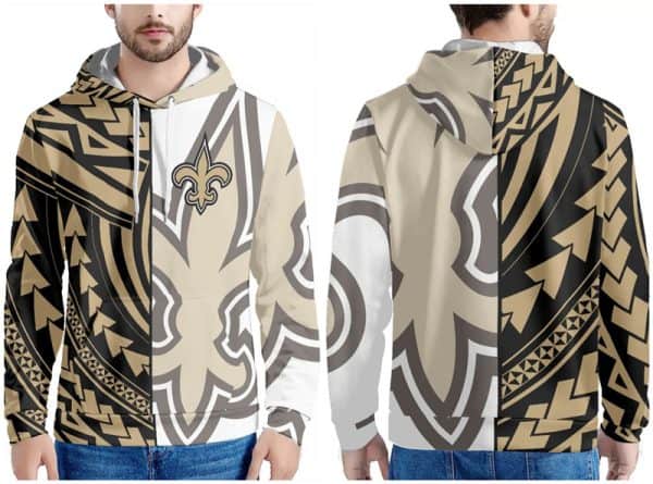 New Orleans Saints Black Gold Pullover Hoodie