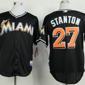 Marlins #27 Giancarlo Stanton Black 2012 Alternate Stitched Jersey