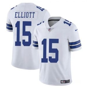 Dallas Cowboys #15 Ezekiel Elliott White Vapor Untouchable Limited Stitched Jersey