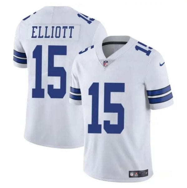 Dallas Cowboys #15 Ezekiel Elliott White Vapor Untouchable Limited Stitched Jersey