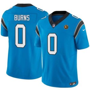 Carolina Panthers #0 Brian Burns Blue 2023 F.U.S.E. With John Madden Patch Vapor Limited Stitched Jersey