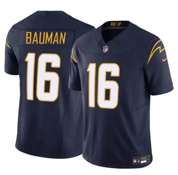 Los Angeles Chargers #16 Casey Bauman Navy 2024 F.U.S.E. Vapor Limited Stitched Jersey
