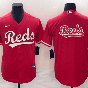 Cincinnati Reds Red Team Big Logo Cool Base Stitched Jersey