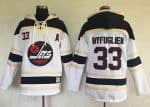 Jets #33 Dustin Byfuglien White Sawyer Hooded Sweatshirt Stitched Jersey