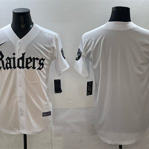 Las Vegas Raiders Blank White 'Gothic Sin City Shadows Edition' Vapor Limited Stitched Jersey