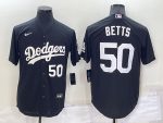 Los Angeles Dodgers #50 Mookie Betts Black Cool Base Stitched Jersey