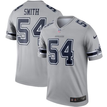Dallas Cowboys #54 Jaylon Smith Gray Inverted Legend Jersey