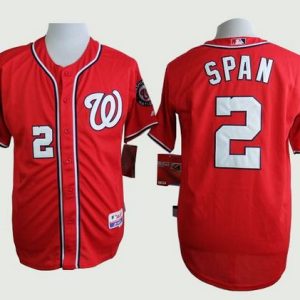 Nationals #2 Denard Span Red Cool Base Stitched Jersey