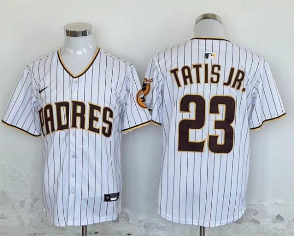 San Diego Padres #23 Fernando Tatis Jr. White Stitched Jersey