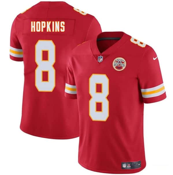 Kansas City Chiefs #8 DeAndre Hopkins Red Vapor Untouchable Limited Stitched Jersey