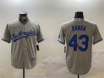 Los Angeles Dodgers #43 Anthony Banda Gray Cool Base Stitched Jersey