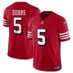 San Francisco 49ers #5 Josh Dobbs New Red 2024 F.U.S.E. Vapor Untouchable Limited Stitched Jersey