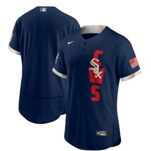Chicago White Sox Blank 2021 Navy All-Star Flex Base Stitched Jersey